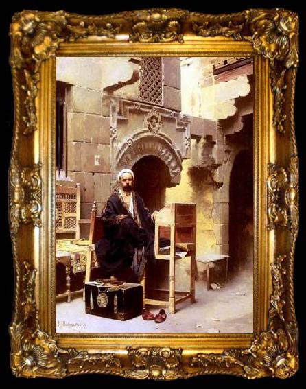 framed  unknow artist Arab or Arabic people and life. Orientalism oil paintings 445, ta009-2